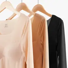 ブラ無しで着られる！極上の柔らかさの長袖薄透トップス【秋冬用・アイスシルク・胸パッド付き】