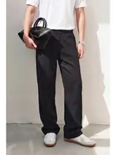 カジュアルパンツ メンズ テンセルリネン フレア ゆったり きれいめ 着回し「UADER」