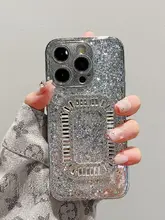 スタイリッシュなドリップコーティンググリッター立体ストーン手帳型iPhoneケース【iPhone対応・ラグジュアリー・防護機能付き】
