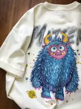 個性的なデザイン！涼しげな半袖Tシャツ【男性用・ドロップシルエット・グラフィックプリント】
