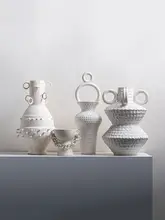 Dnnni 和のモダン陶器フラワーベース【インテリア装飾・花瓶・ソフトインテリア】