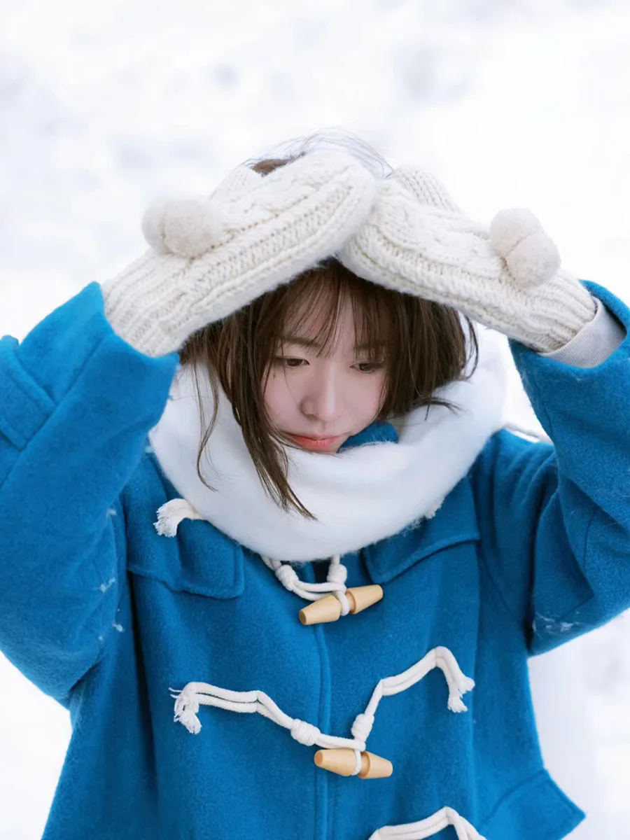 ニット編みフルフィンガー手袋：手荒れ予防に効果的な保温設計と旅行シーンでの実用性