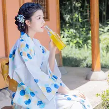 水玉模様の全綿夏用浴衣【標準サイズ・正式和服・フォト撮影用】