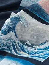 半袖Tシャツ ユニセックス 綿100% 浮世絵柄 神奈川沖浪裏 北斎 通気性 インスタ映え 夏