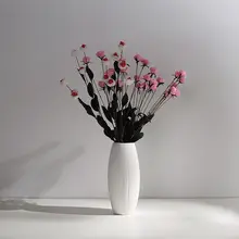 モダンシンプルな陶器製花瓶【高級感あり・リビング用・フラワーアレンジメント・水耕栽培対応】
