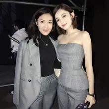 チェック柄薄手ジャケット【ブレザー・レトロ・ビスチェ・三点コーディネート対応】（セットアップ対応）