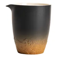 大号 粗陶製 煎茶用フィルター付き公道杯【家庭用・オフィス用・茶具アクセサリー】