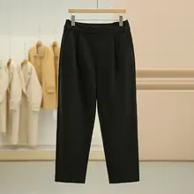 高腰通勤風ワイドパンツ【極上の柔らかさ・ゆったりフィット・春秋用】