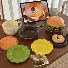 ハンバーガー用 吐骨プレート【家庭用・クリエイティブデザイン・おやつ用】