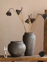 陶製の花瓶 インテリア 飾り用 ドライフラワー 小さめのプランター リビングに最適 水耕栽培可能