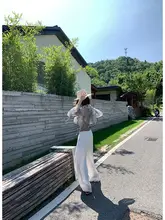 ボヘミアン風プリントデザインのシャーリングブラウス【シフォン素材・花柄】