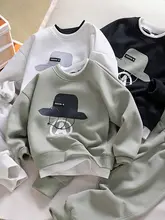 男の子用 フード付きスウェットシャツとパンツのカジュアル春秋ウェア（セットアップ対応）