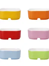 白色密胺製の四方ボックス【ホテル用・フルーツビュッフェ・海鮮用・小火鍋食器】