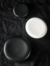 小皿 取り皿 陶器 マット仕上げ 黒 白 レストラン フレンチ 位上 アミューズ おしゃれ 食器