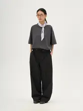 アウトドア用コットンブレンド二重プリーツ通気性ロングパンツ【夏用・フィット】（セットアップ対応）