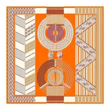 高級シルクスカーフ【１００%桑蚕絲・大判・斜紋・女性用】