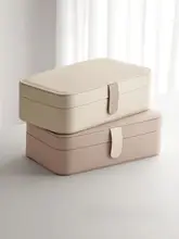 Lazy Corner ジュエリーボックス アクセサリーケース コンパクト 大容量 ゴールド 上品 ネックレス イヤリング ピアス 収納 携帯用