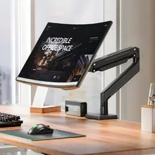 モニターアーム パソコン用昇降スタンド デスクトップモニター 32/34/40インチ 耐荷重12KG