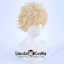 淡金の反翘小巻き髪コスプレウィッグ【キャラクター用】