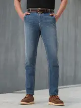 アウトドアにも最適！フィット感のあるメンズデニムパンツ【ストレート・耐摩耗性・春秋用】
