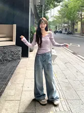 宋正恩 ノースリーブオフショルダー ニットトップス【パープル・春用・長袖・タイトフィット】