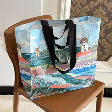 大型エコショッピングバッグ【旅行・ビーチ・キャンプ用・収納便利】