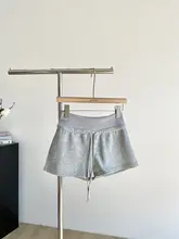 ハイウエスト簡約デザインのスポーツショートパンツ【ドローストリング・レディース】