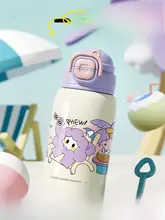 可愛いデザインの吸管付き保温カップ【子供用・学生向け・高品質】