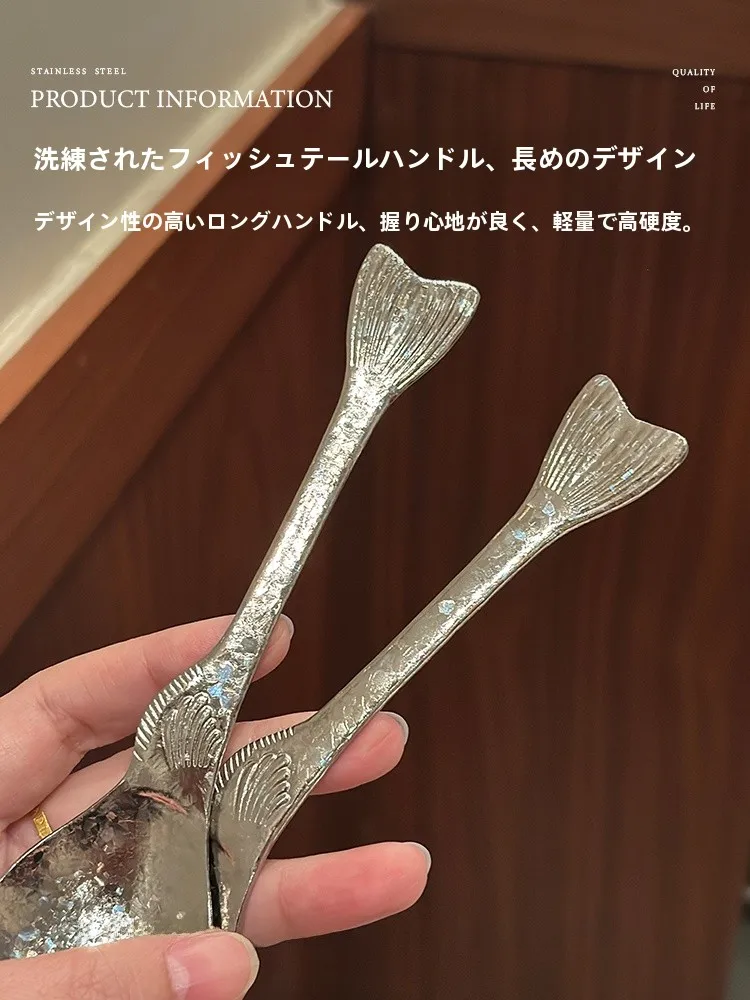 高級純チタン製デザインスプーン：使いやすい大人用・子供用の実用性とシーン別適用