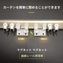 自動吸着式ナノスライドホイールカーテン用磁気クローザー【遮光・静音対応】