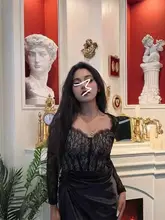 セクシーなレースの大きいサイズの切り替えワンピース【体型カバー・ウエストシ ェイプ・包み込むデザイン・春秋用】