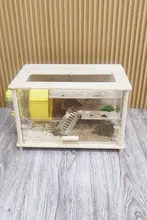 ハムスターケージ 小さな家 飼育箱 アクリル 透明 豪華