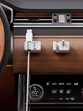 プッシュスイッチ式ケーブル整理器【デスク用・データケーブル巻き取り・穴あけ不要】