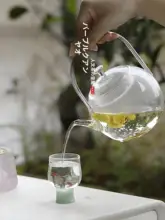 耐高温ガラス煮茶ポット【家庭用・提梁デザイン・おしゃれなティーウェア】