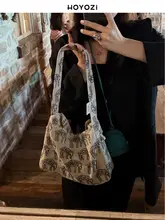 キャンバス刺繍の女性用サイドバッグ【個性的なデザイン・ショルダータイプ】