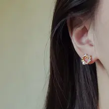 パールリボンピアス【925純銀・レトロ風・繊細なデザイン・キラキラ】