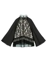 欧風刺繍デザインのトップス【シンプルでおしゃれ・秋向け】