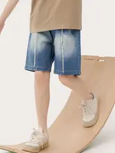 男の子用 半ズボン【夏用・涼感・デニム風・コットン混紡】