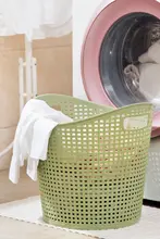 ランドリーバスケット 浴室 家庭 おもちゃ 衣類 プラスチック 大サイズ