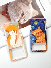 ヴァン・ゴッホ風 猫と犬のデザイン 学生用IDカードケース【シンプル・伸縮式・通学・交通機関用】