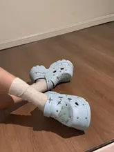かわいいレトロデザインの厚底サンダル【防滑・通気性・スニーカー風】（セットアップ対応）