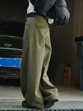 アーミーグリーン カーゴパンツ サーベルデザインセンス カジュアルパンツ