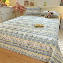 厚手の粗布シーツ【シングルサイズ・綿麻素材・寝具用】（セットアップ対応）
