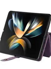 Samsung Galaxy Z Fold4用 折りたたみ式ケース【カードポケット付き・ショルダーストラップ対応】