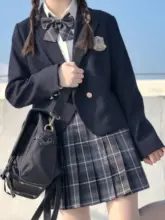 ブラック コート レディース【秋冬用・短丈・長袖・学院風・バッジデザイン】