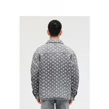グラデーションデザイン ジーンズジャケット【グレー・春秋用】