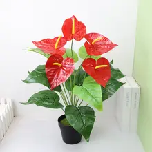 高品質フェイクグリーン グリーンローブの葉入り造花【インテリア用・鉢植えタイプ・室内外用】