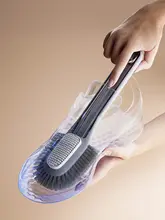 便利な立体ソフト毛シリコン靴ブラシ【両面使用・傷をつけず洗浄】