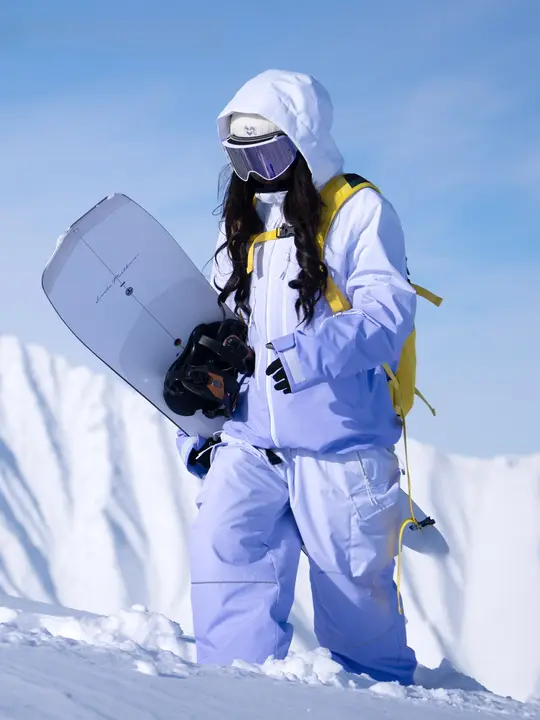 High Experience 女性用スノーボードウェア【防水・厚手・紫色・プロフェッショナルな防寒】（セットアップ対応）