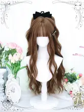 自然な水波ウェーブのロリータ風ウィッグ【女性用・コスプレ・長髪】